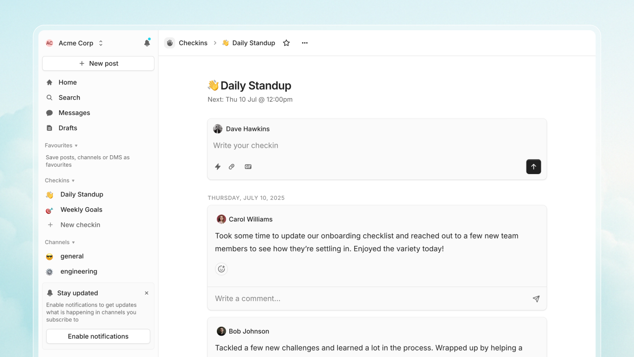 Cover image for Check-ins